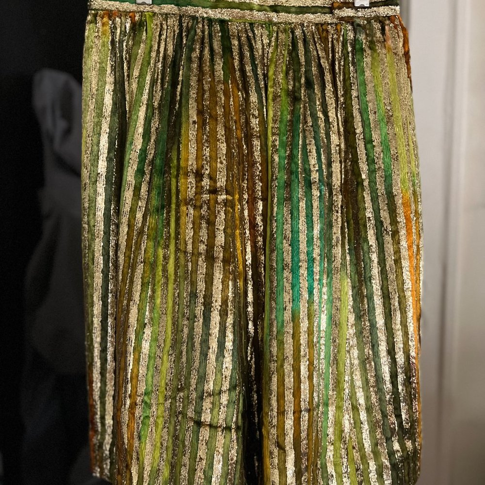 balletcore 60s a-line harlequin velvet tinsel skirt